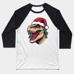 Christmas TRex Baseball T-Shirt